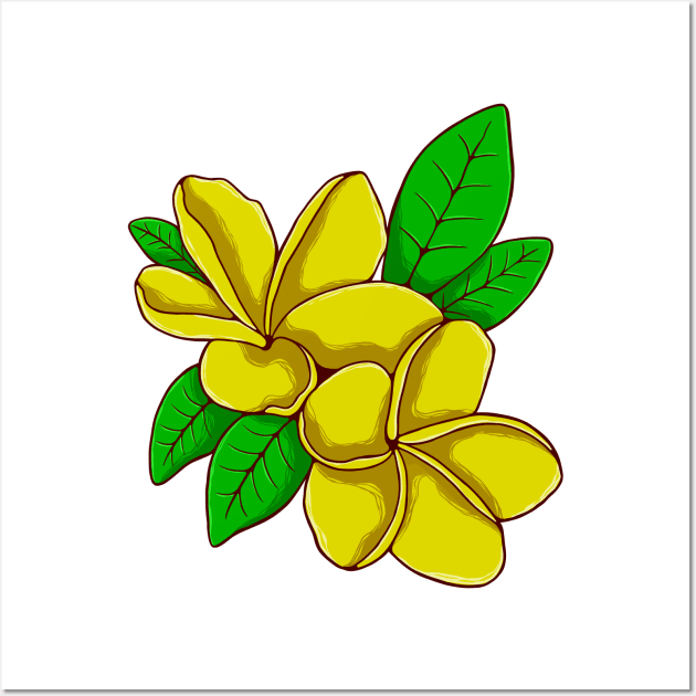 The frangipani Wall Art by rikiumart21